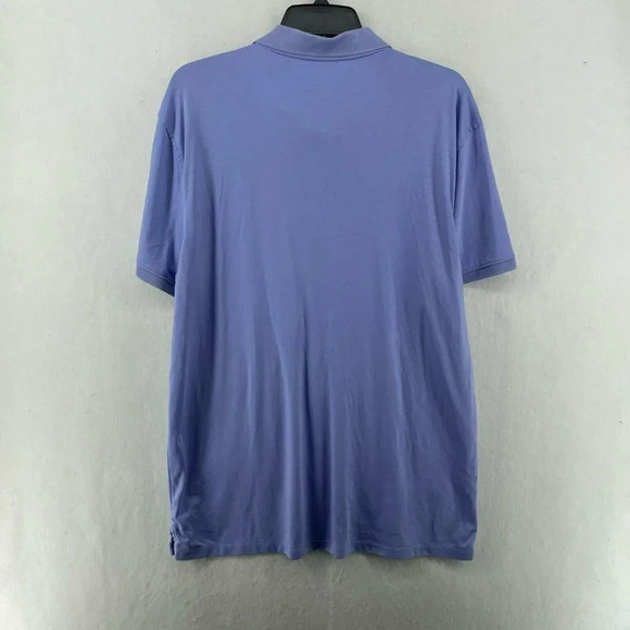 Calvin Klein Polo Shirt Mens XL Indigo Purple Collared Button Front Short Sleeve - Picture 2 of 12
